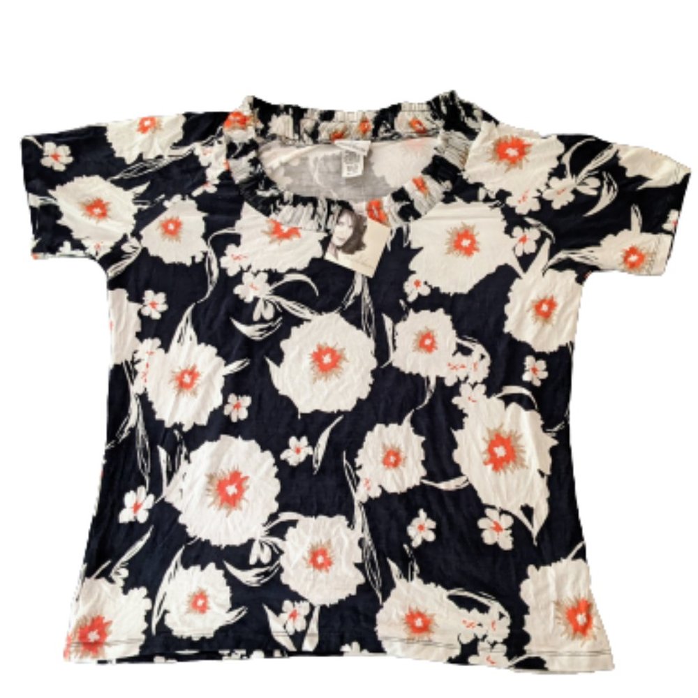 👕Jaclyn Smith Floral Patterned Short Sleeve Top (Size XL) NWT👕